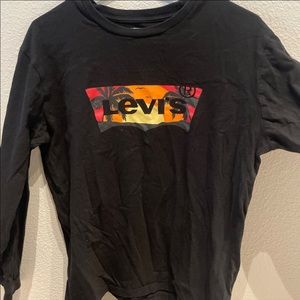 Black Levi Long Sleeve Tee Shirt (M)